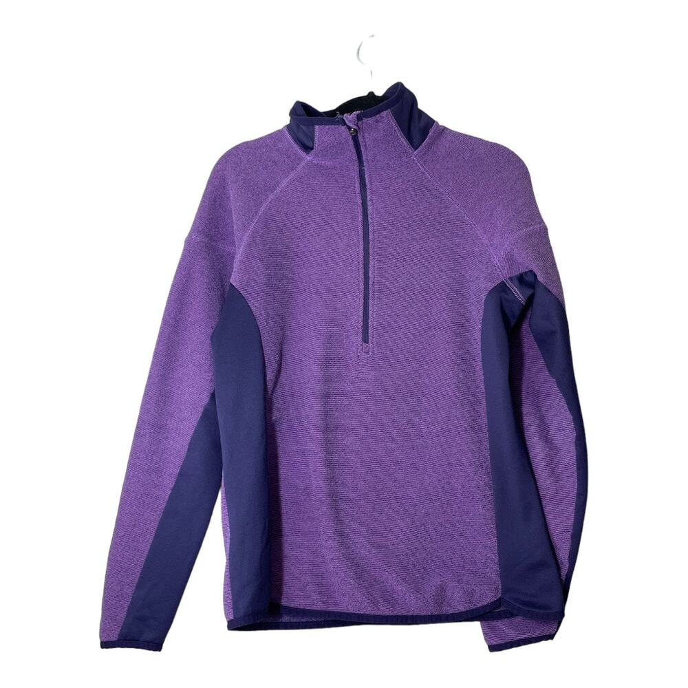 Columbia Ombre Spring 1/2 Zip Pullover Fleece Shirt Purple Women Med Omni-Wick